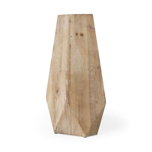 Allen I Natural Wood Oval Vase