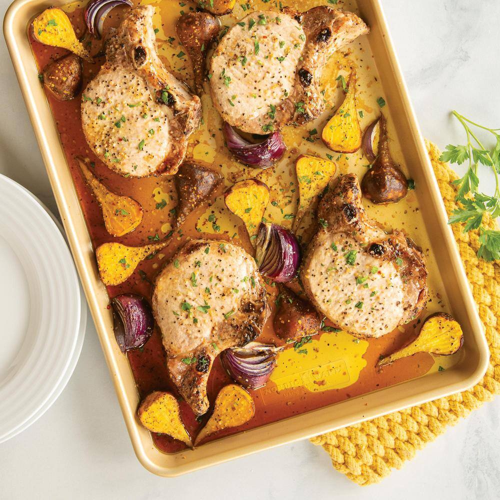 Gold Non-Stick Aluminum Half Sheet Pan