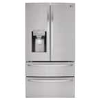 28 cu. ft. 4-Door French Door Smart Refrigerator with Ice and Water Dispenser in PrintProof Stainless Steel