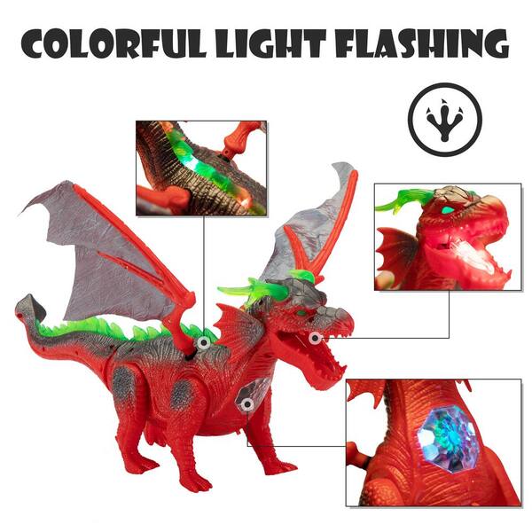 Fun Remote Control Walking Dinosaur with Lights and Sounds