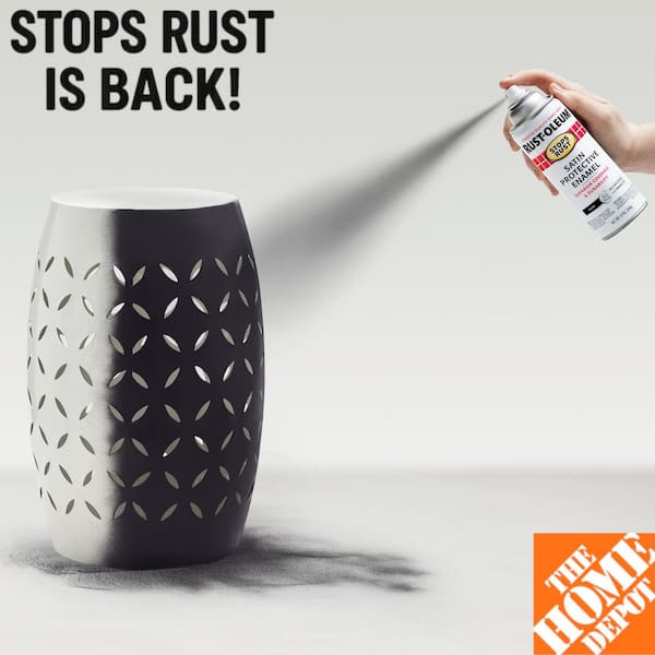 12 oz. Protective Enamel Satin Black Spray Paint