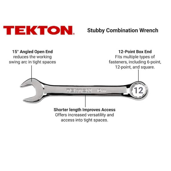 TEKTON 10 mm Stubby Combination Wrench 18065 - The Home Depot