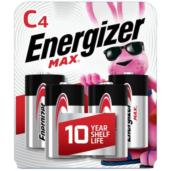 Energizer MAX C Batteries (4-Pack), C Cell Alkaline Batteries