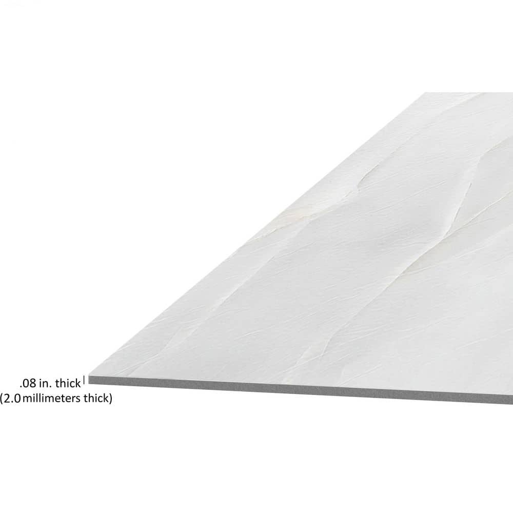 Opal 12" x 24" Self-Adhesive Vinyl Floor Tiles for Kitchen and Bathroom