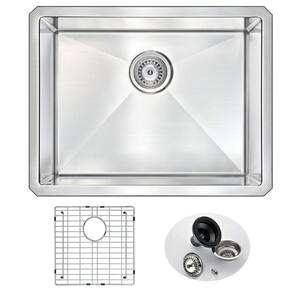 VANGUARD Series Undermount Stainless Steel 23 in. 0-Hole Single Bowl Kitchen Sink