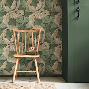 William Morris At Home Acanthus Green Wallpaper Sample