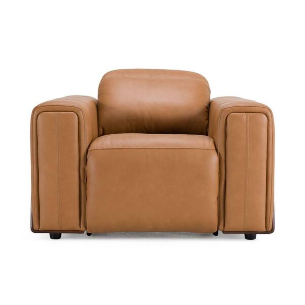 Divani Casa Sandstone-Modern Brown Leather Electric Recliner Chair
