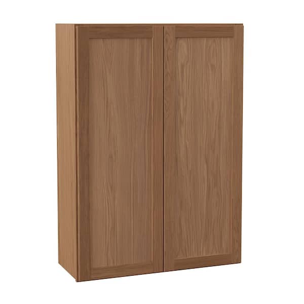 Sinclair 30 in. W x 12 in. D x 42 in. H Assembled Wall Cabinet in Shaker Saddle Oak