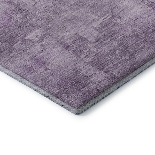 Mayfield Premium Machine Washable Abstract AMF1650 Lavender 5 ft. x 7 ft. 6 in. Area Rug