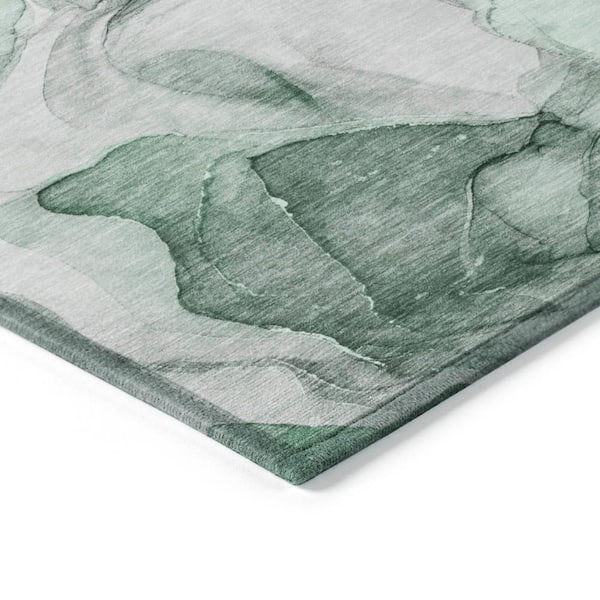 Chantille ACN504 Green 8 ft. x 8 ft. Round Machine Washable Indoor/Outdoor Geometric Area Rug