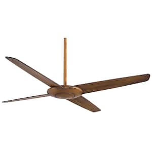 Pancake 52 in. Indoor Distressed Koa Ceiling Fan with Remote Control