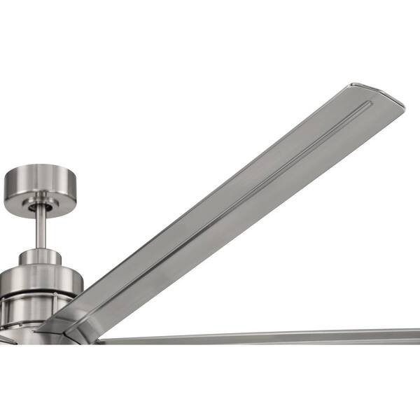 CRAFTMADE Mondo 80 in. Indoor Brushed Nickel Ceiling Fan and 