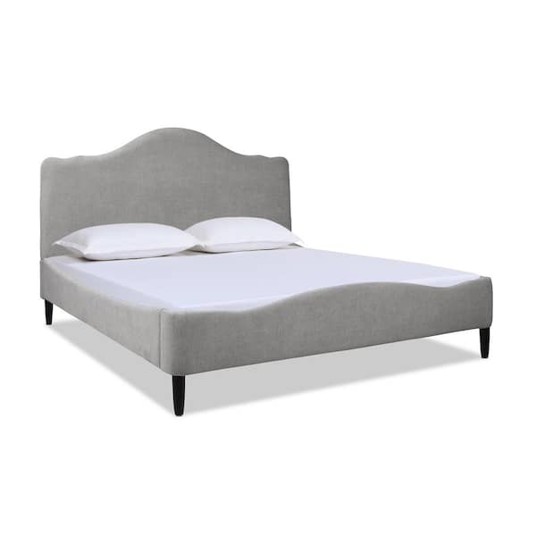 Jennifer Taylor Beth Silver Grey Yarn Dyed King Transitional Platform Bed Set
