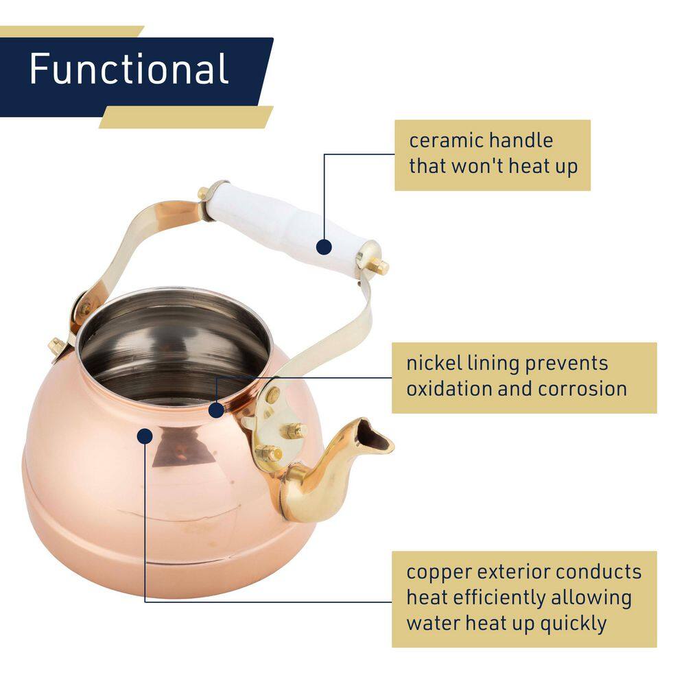 7. 25C/1. 8Q Copper Tea Kettle - Tea Kettles - thumbnail 2