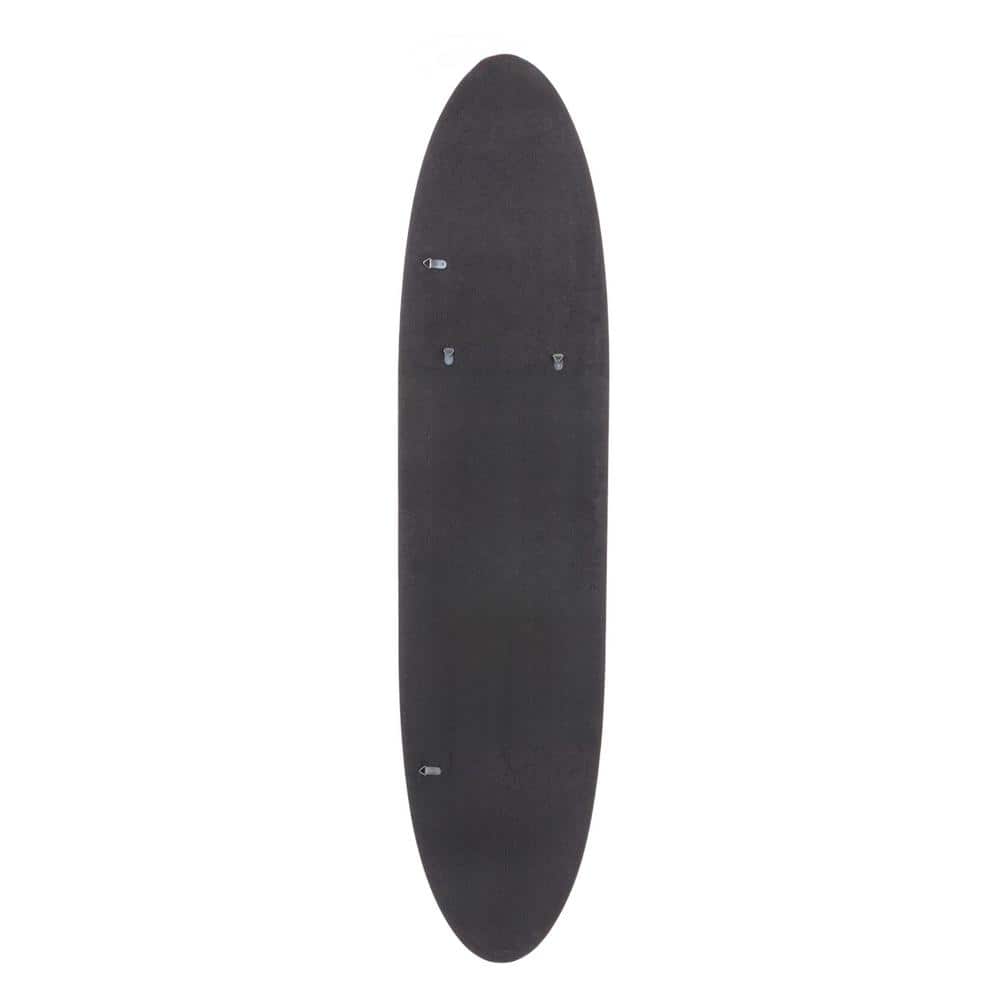 Multicolor Striped Wood Surfboard Wall Art, 65.6 Inches