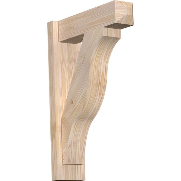 Ekena Millwork 6 in. x 26 in. x 18 in. Douglas Fir Fuston Craftsman Smooth Outlooker