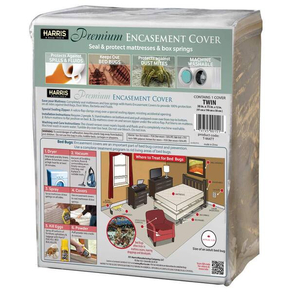 Harris Bed Bug Polyester Mattress And, Twin Box Spring Bed Bug Cover
