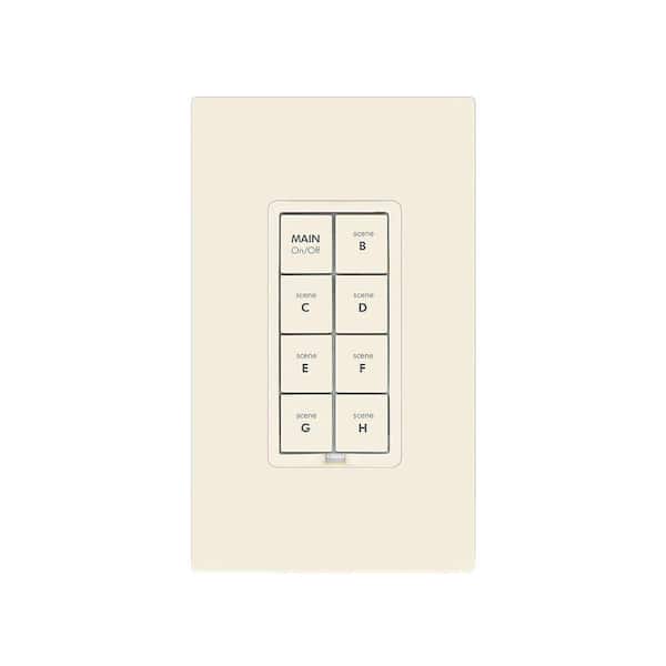 Insteon 8 Button Dimmer Keypad - Light Almond