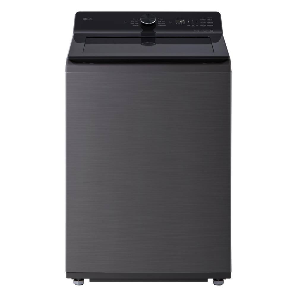 LG 4.8 cu.ft. Top Load Washer,TurboWash3D, Wi-fi, Easy Unload, Inverter Direct Drive Motor, Agitator in Platinum Black