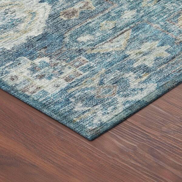 Chantille Machine Washable Indoor/Outdoor Abstract ACN2356 Denim 2 ft. x 3 ft. Accent Rug