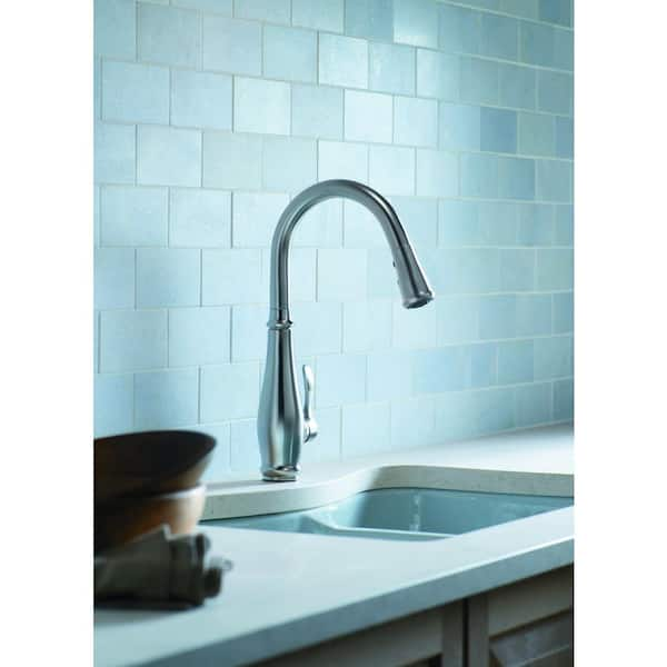 KOHLER Cruette Single-Handle Pull-Down Sprayer Kitchen Faucet with 