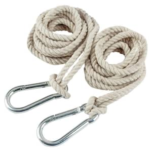 16.4 ft. Tree Swing Hanging Straps Hammock Rope with Carabiner Hooks for Camping (2-Pack)