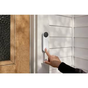 Nest Doorbell (Battery) - Smart Wi-Fi Video Doorbell Camera - Snow