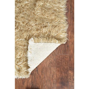 New Flokati Tan 8 ft. x 10 ft. Area Rug