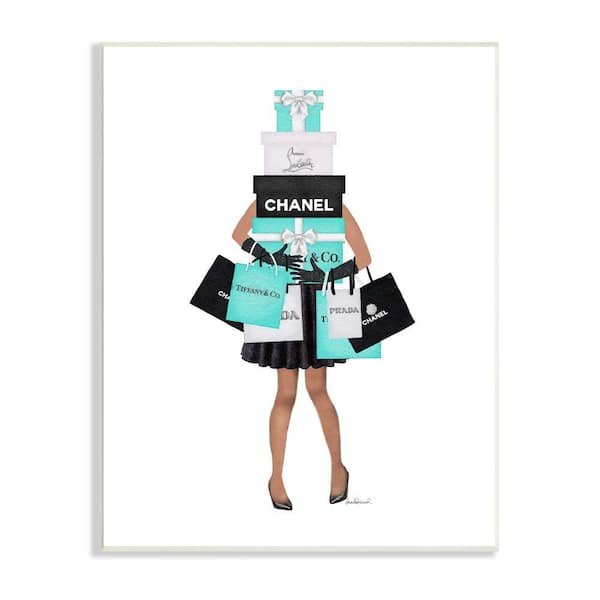 Stupell Industries Fashionista Woman Shopping Chic Glam Bags By Amanda Greenwood Unframed Print Abstract Wall Art 13 in. x 19 in.