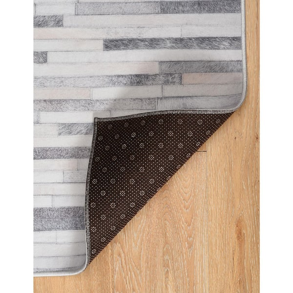 Austin 7 ft. x 10 ft. Gray Animal Print Modern Woven Polyester Rectangle Indoor Area Rug