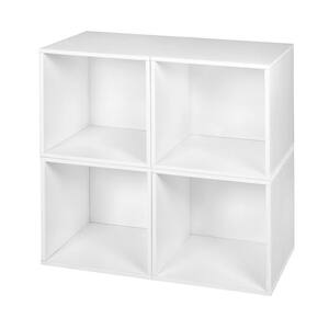 26 in. H x 26 in. W x 13 in. D White Wood 1-Cube Organizer