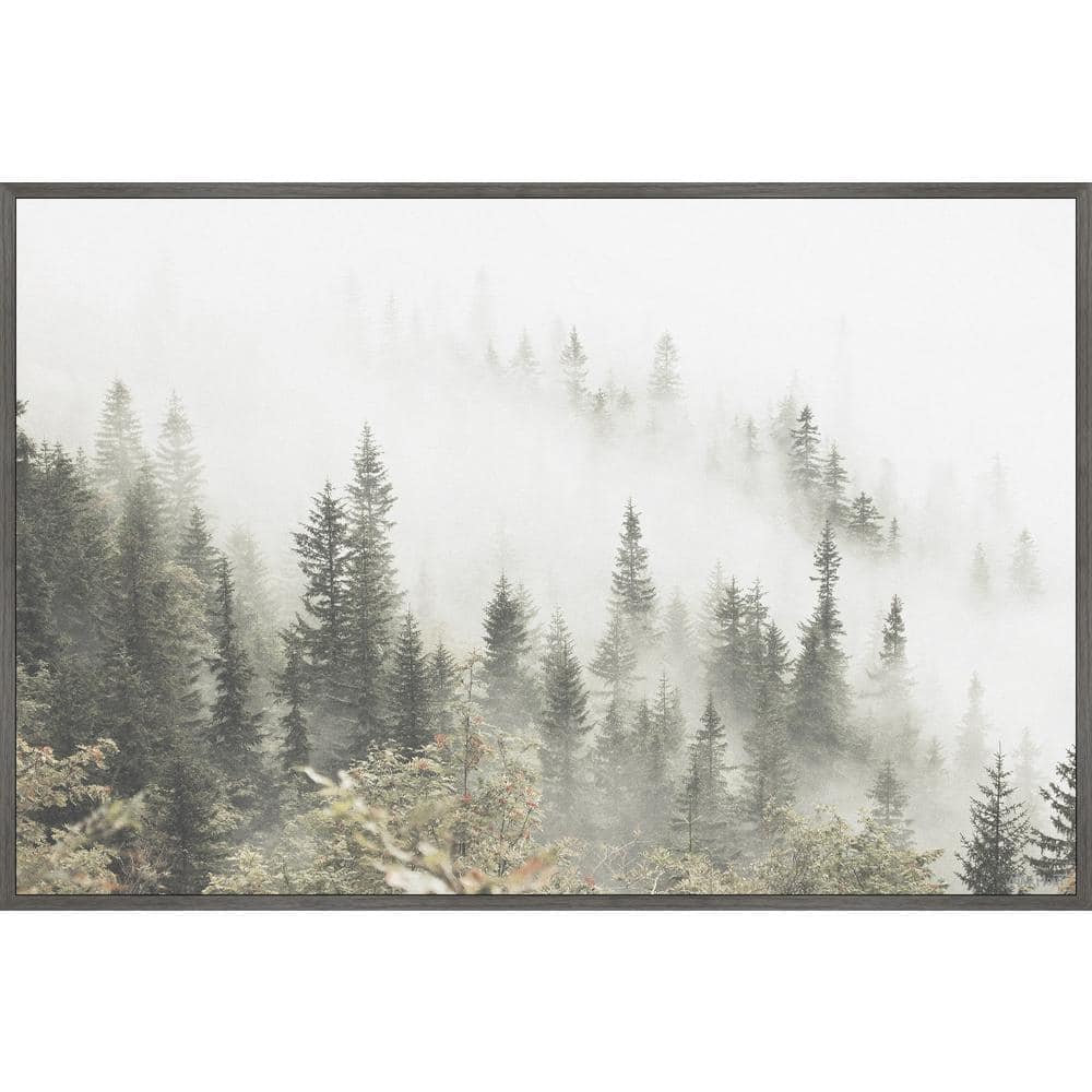 Art Street Fog Reflections Art Print,Landscape Canvas Painting