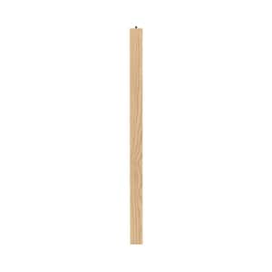 Parsons Square Table Leg with Hanger Bolt - 28 in. H x 1.625 in. Dia. - Sanded Unfinished Ash Wood - DIY Furniture Decor