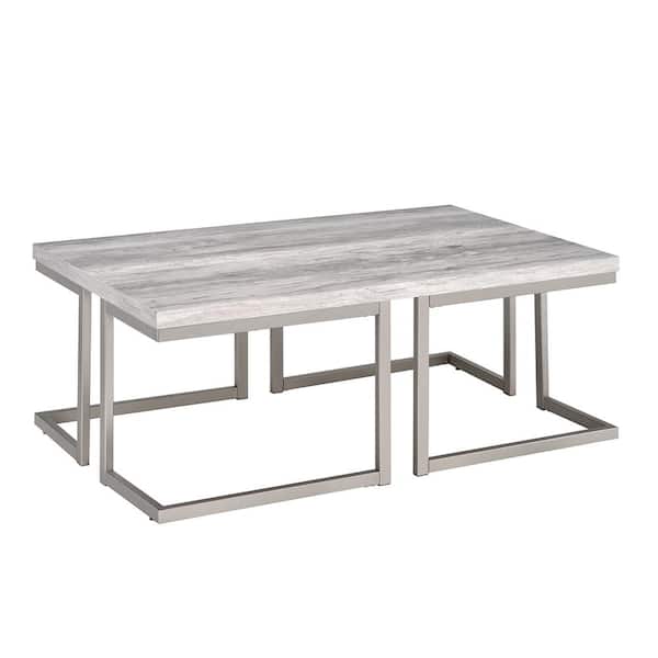 Steve Silver David 48 in. Gray Large Rectangle Wood Coffee Table