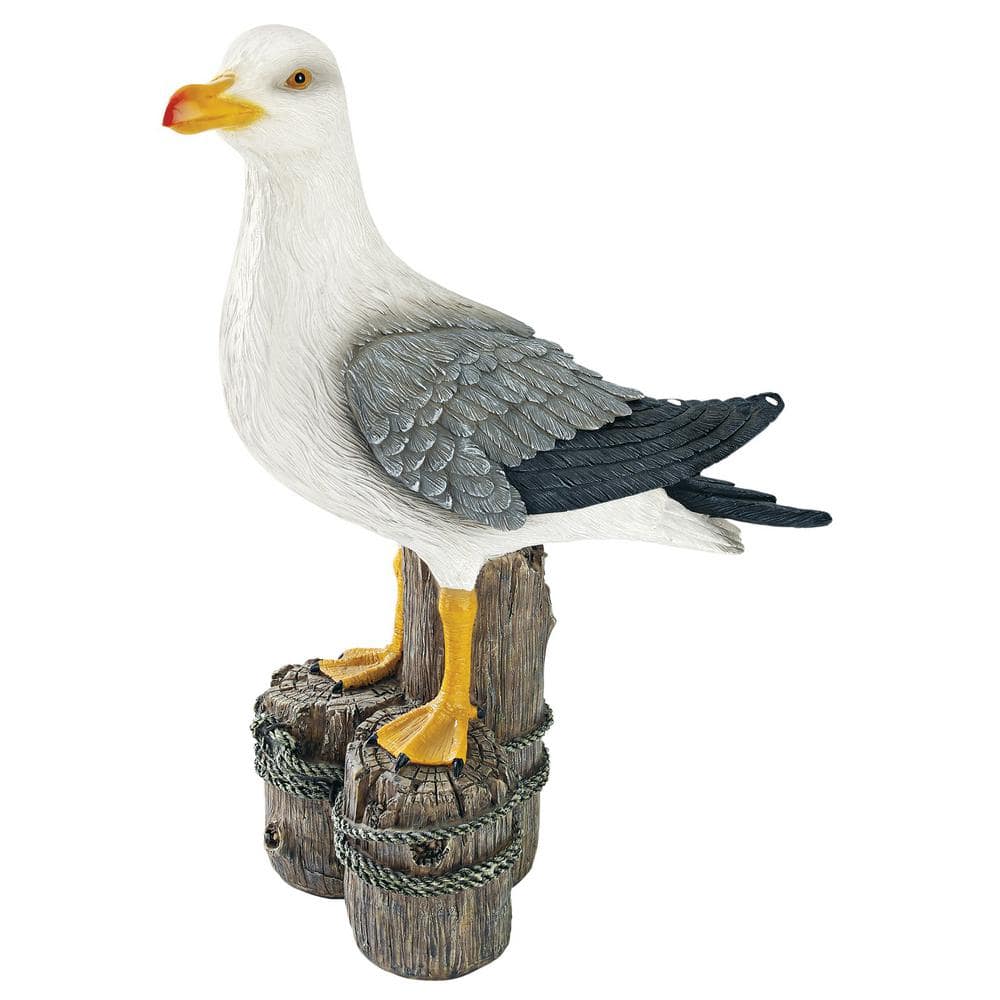 Design Toscano 17.5 in. H Dockside Seagull Statue QL56461 - The Home Depot