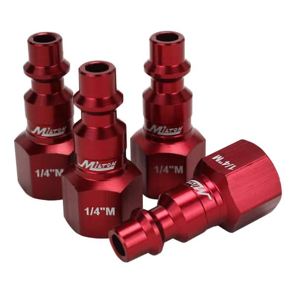 Milton Industries Inc Colorfit By Milton Coupler Plug Kit M Style Red 1 4 In Npt 14 Piece S 314mkit