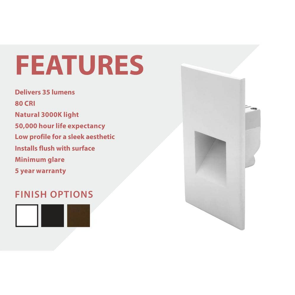 White Matte Aluminum LED Pathway Step Light