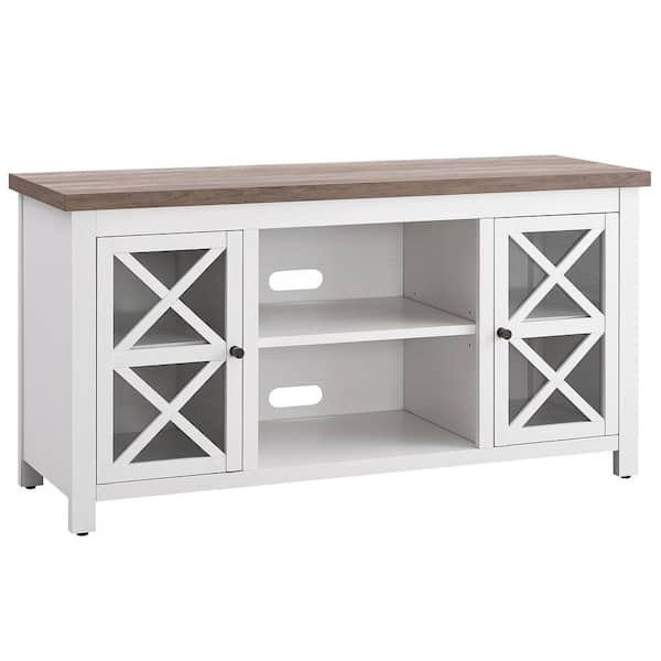 Meyer&Cross Colton 47.75 in. White and Gray Oak TV Stand Fits TV's up to 55 in.