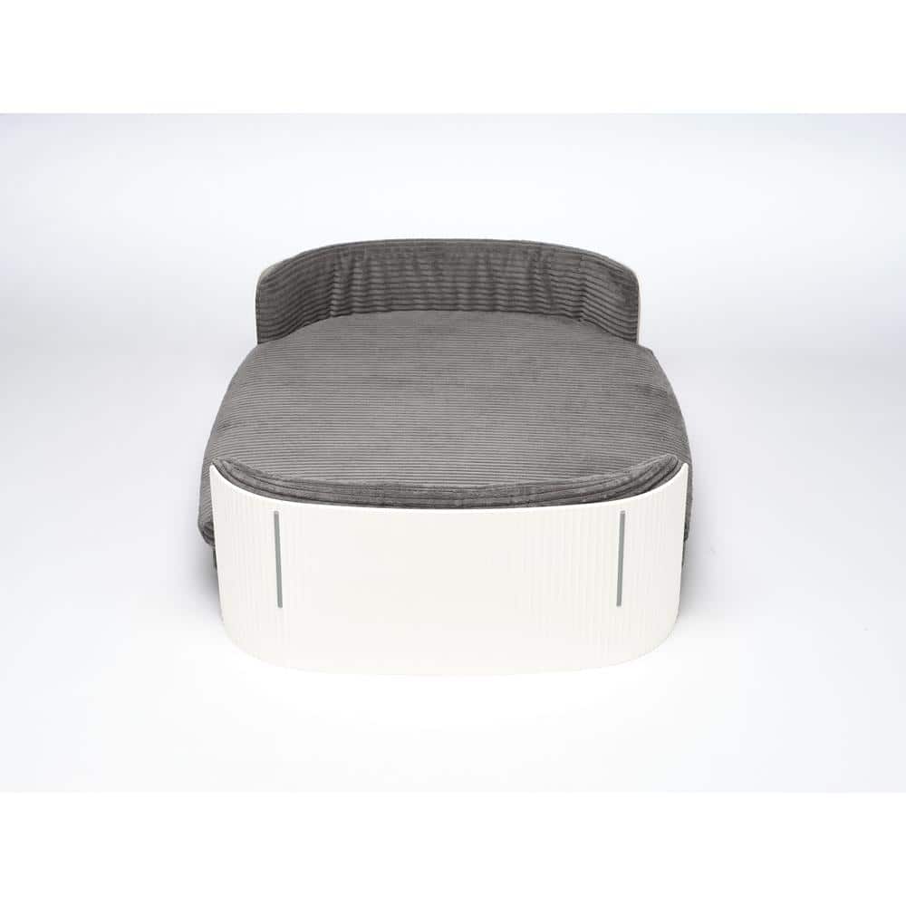 Large White Grey Scandinavian Style Cat Couch Bed, Pet Sofa Cats Pet Furnit