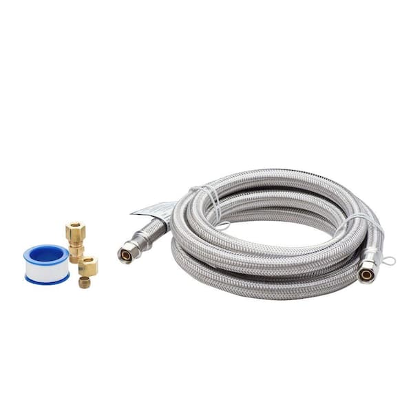 Smart Choice 6 ft. Stainless Steel Refrigerator Waterline Kit 5304490728 -  The Home Depot