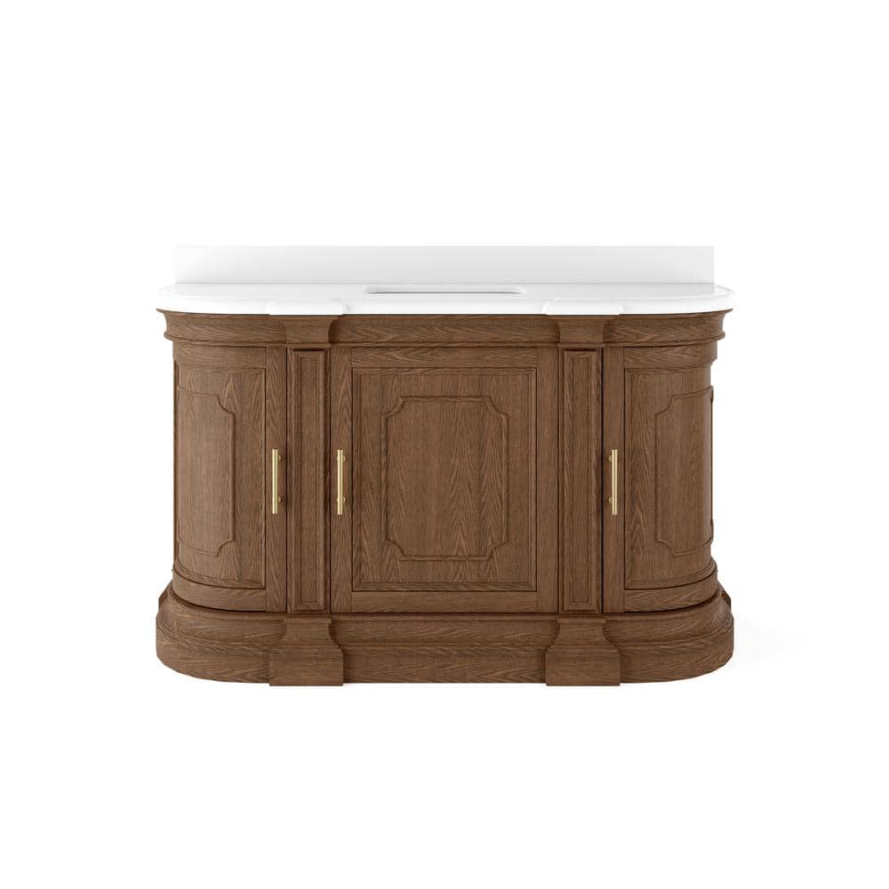 Thomasville Lancaster 60 in. W x 20 in. D Bath Vanity in Light Oak with