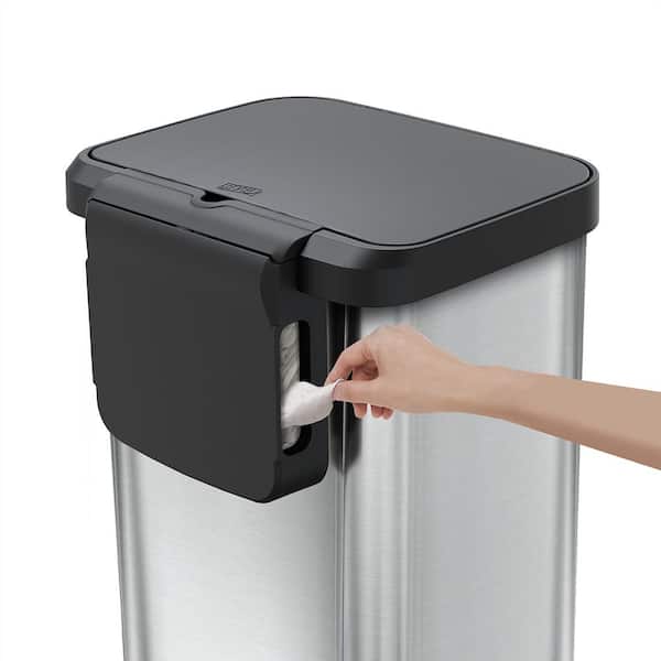Glad's 20-Gal. Stainless Steel Motion Sensor Trash Can falls to