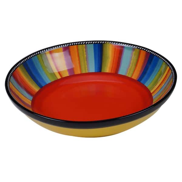 Sierra 13 in. Multicolored Serving/Pasta Bowl
