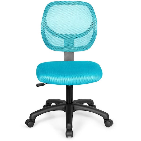 ANGELES HOME Blue Sponge Low-Back Computer Task Office Desk Chairs with Swivel Casters