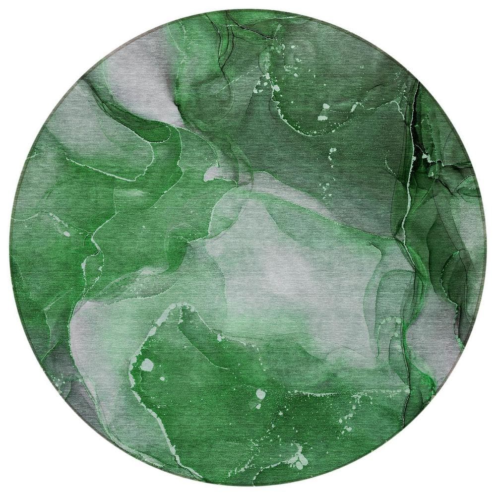 Emerald 8 ft. Round Woven Abstract Polyester Round Indoor/Outdoor Area Rug price history on PriceWatchPro