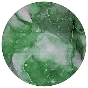 HomeRoots Wheat 8 ft. Round Woven Striped Polyester Round Indoor ...