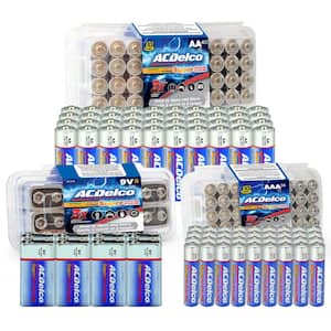 40 AA 36 AAA and 8 9-Volt Super Alkaline, 10-Years Shelf Life with Recloseable Packaging