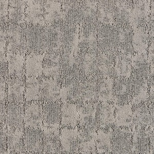 Posh Patterns Vibrant Gray 37 oz. Polyester Pattern Installed Carpet