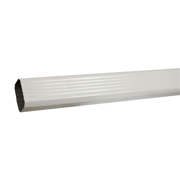 Amerimax Home Products 3 in. x 4 in. x 10 ft. High Gloss 80 Degree White Aluminum Downspout