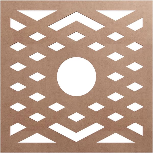 Ekena Millwork 0.25 in. x 4.125 in. x 16 in. Wood Medallion Moulding